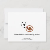 Sportthema Geburtstagsfeier Einladung (Rückseite)