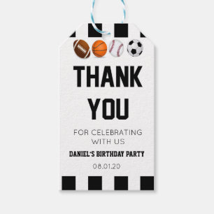 Sportthema Geburtstagsparty Gefallen Tag Geschenkanhänger