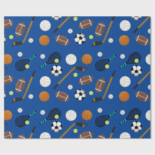 Sportthema Geschenkpapier (Flach)