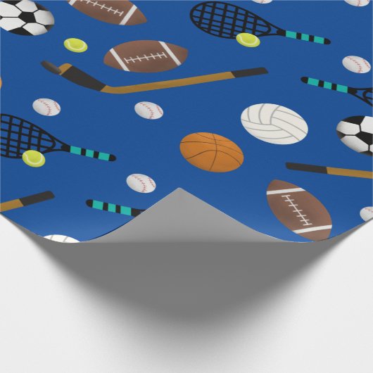 Sportthema Geschenkpapier (Ecke)
