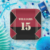 Sportthema Papiertafel mit Name und Nummer Pappteller (Party)