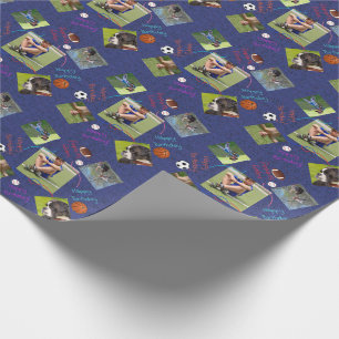 Sportthematik Foto Geburtstagsgeschenk Wrap HAMbWG Geschenkpapier
