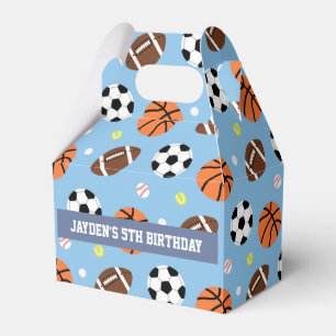Sportthemen-Partyzubehör für Jungen zum Geburtstag Geschenkschachtel