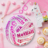 Sportthemenorientierter Netball Pappteller (Party)