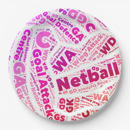 Sportthemenorientierter Netball Pappteller