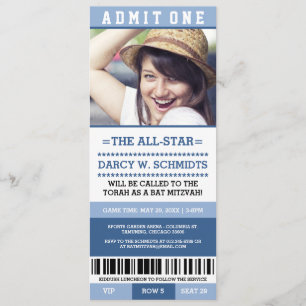 Sportticket Bat Mitzvah lädt ein Einladung