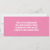 Sportticket Kinderdusche, Mädchen, Rosa Einladung (Rückseite)