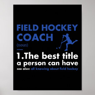 Sporttrainer-Definition Feldhockey Poster
