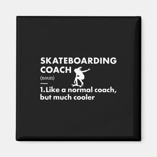 Sporttrainer-Definition Skateboarding  Magnet (Vorne)