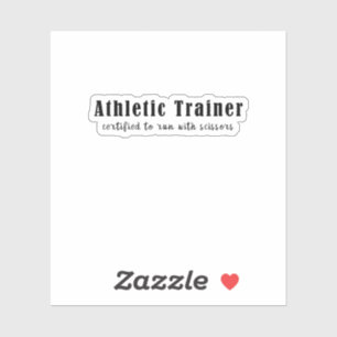 Sporttrainer, der mit Scheren befähigt ist Aufkleber