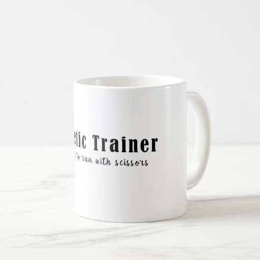 Sporttrainer, der mit Scheren befähigt ist Kaffeetasse (VorderseiteRechts)