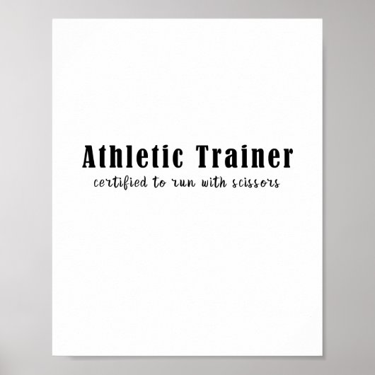 Sporttrainer, der mit Scheren befähigt ist Poster (Vorne)