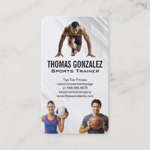 Sporttrainer Fitness Gesundheitsexperten Terminkarte