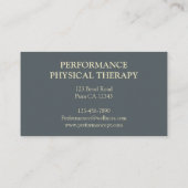 Sporttrainer für Physiotherapie Visitenkarte (Rückseite)