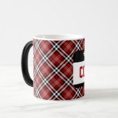 Sporttrainer Nametag Team Maroon Kariert Hallo Verwandlungstasse (Vorderseite Links)