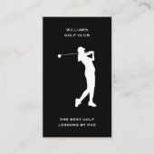 Sporttrainer Social Media Golf Lehrerin Visitenkarte (Vorderseite)