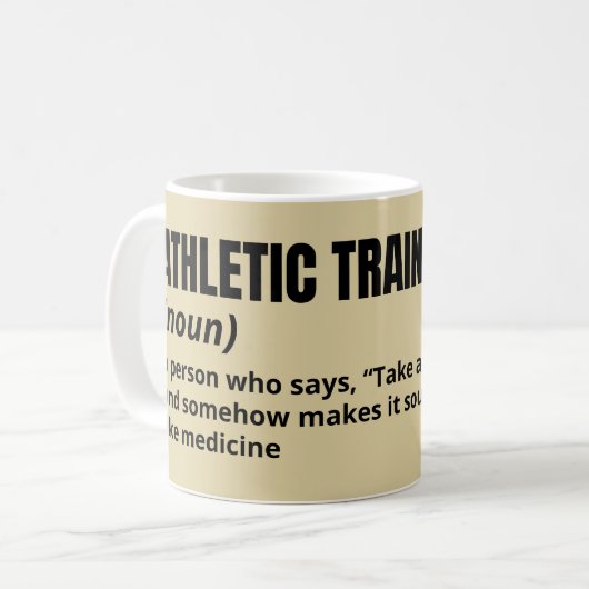Sporttrainer-Tasse mit Funny Definition Kaffeetasse (Vorderseite Links)