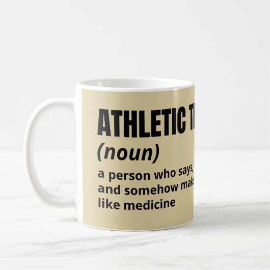 Sporttrainer-Tasse mit Funny Definition Kaffeetasse (Links)