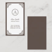 Sporttrainer Vintag Art Déco Gerahmt  Visitenkarte (Vorne/Hinten)