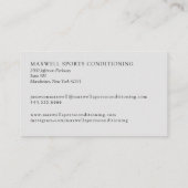 Sporttrainer Visitenkarte (Rückseite)