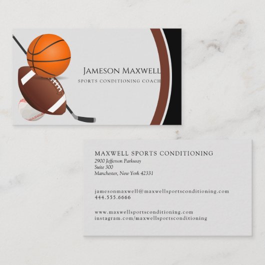 Sporttrainer Visitenkarte (Vorne/Hinten)