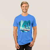 Sportträume - Abstrakter digitaler T - Shirt (Vorderseite voll)