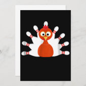 Sporttruthahn und Bowling - Erntedank Save The Date (Vorne/Hinten)