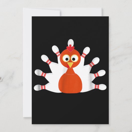 Sporttruthahn und Bowling - Erntedank Save The Date (Vorderseite)