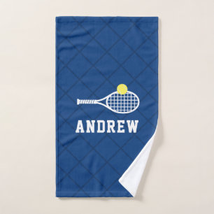 Sporttuch Personalisiert Blaues Tennisdesign Handtuch