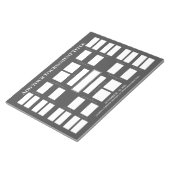 Sportturnier - 16 Teams - Grau Notizblock (angewinkelt)