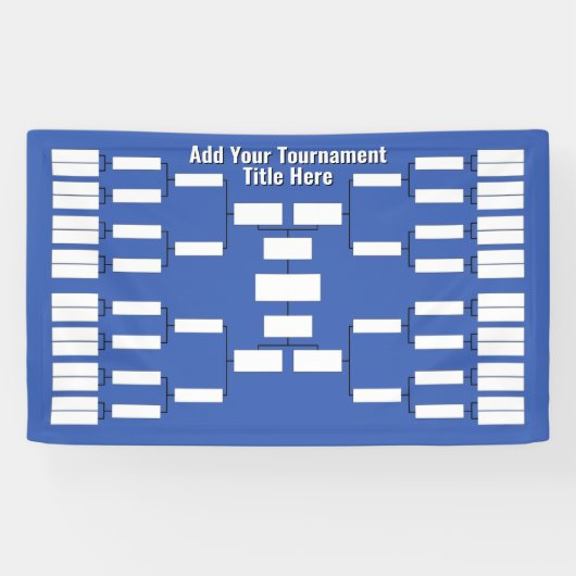 Sportturnier - 32 Teams - Blau Banner (Horizontal)