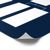 Sportturnier-Bracket - 16 Teams - Marine Poster (Ecke)