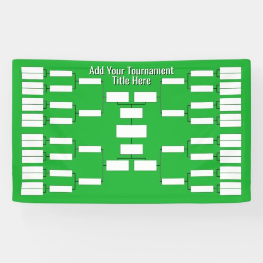 Sportturnier-Bracket - 32 Teams - Grün Banner (Horizontal)