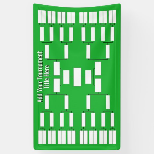 Sportturnier-Bracket - 32 Teams - Grün Banner (Vertikal)