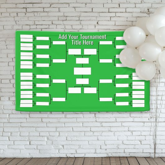 Sportturnier-Bracket - 32 Teams - Grün Banner