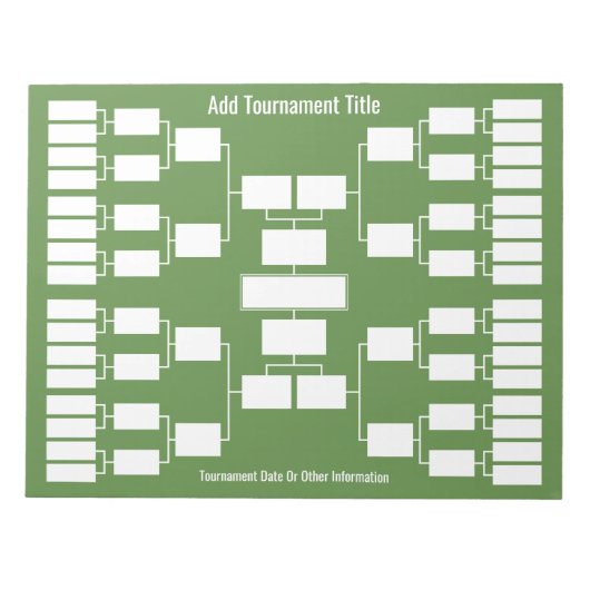 Sportturnier-Bracket - 32 Teams Notizblock (Vorderseite)
