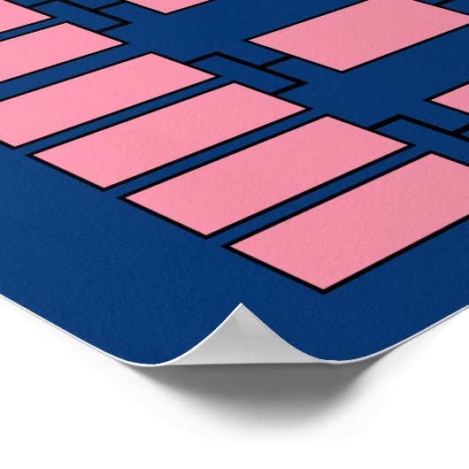 Sportturnier-Bracket - blaue 32 Teams Poster (Ecke)