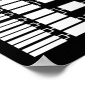 Sportturnier-Bracket für 64 Teams schwarz Poster (Ecke)