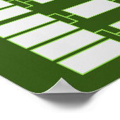 Sportturnier-Bracket - Grüne 32 Teams Poster (Ecke)