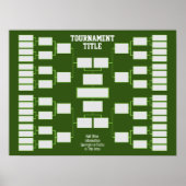 Sportturnier-Bracket - Grüne 32 Teams Poster (Vorne)