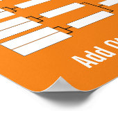 Sportturnier-Bracket - Orange 32 Teams Poster (Ecke)