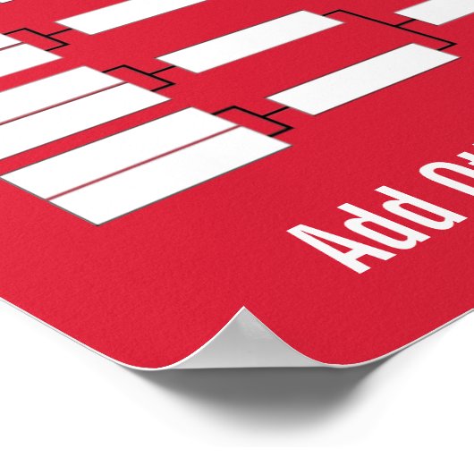 Sportturnier-Bracket - Red 32 Mannschaften Poster (Ecke)