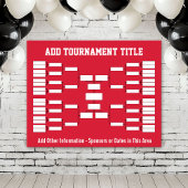 Sportturnier-Bracket - Red 32 Mannschaften Poster