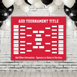 Sportturnier-Bracket - Red 32 Mannschaften Poster