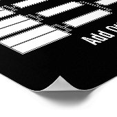 Sportturnier schwarz Klammer Poster (Ecke)