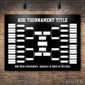 Sportturnier schwarz Klammer Poster