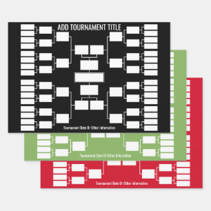 Sportturnierhalterung für 32 Teamstart Geschenkpapier Set