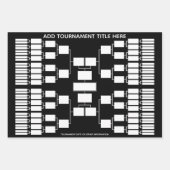 Sportturnierhalterung für 64 Teamstart Geschenkpapier Set (Vorderseite)