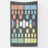 Sportturnierhalterung schwarz 32 Teams 4 Gruppen Banner (Vertikal)