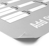 Sportturnierhalterung - Silver Gray 32 Teams Poster (Ecke)